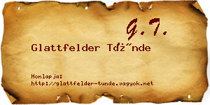 Glattfelder Tünde névjegykártya
