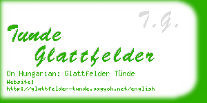 tunde glattfelder business card